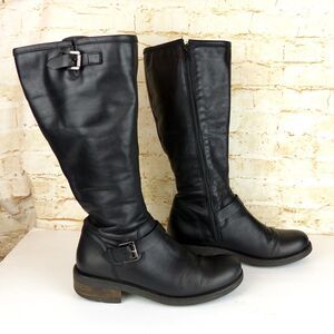 La Canadienne Caleb Knee High Riding Boot Women 10 Black Leather Waterproof $495
